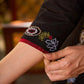Classic Black Cotton Kurta with Intricate Paisley Embroidery