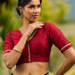 Striking Black Modal Saree with Hand-Painted Madhubani Pallu & Maroon-Blue Border