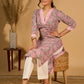 Gleam Grey Cotton Kurta with Paisley Prints and Crochet Charm