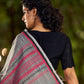 Poised Grey Cotton Saree with Classic Hand Block Printed Borders