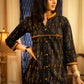 Classy black ikat print Multi occasion pure cotton top wear