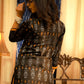 Classy black ikat print Multi occasion pure cotton top wear