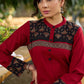 Classic Maroon Cotton Kurta Featuring Subtle Ajrakh Accents