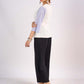 Powder Blue Dobby Cotton Contemporary Top with Soft Gathered Waist