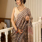 Rustic charm woven in earthy tones—hand block printed kota saree