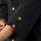 Refined Black Cotton Kurta with Soft Structured Fit