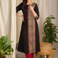 Exquisite Rayon kurta featuring intricate block prints and geometric artwork detailing
