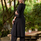 Refined Black Cotton Kurta with Soft Structured Fit