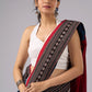 Exclusive blue & maroon combination cotton saree with Ajrakh border