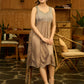 Earth Essence Paneled Brown Dress with Contrast Yoke