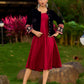 Maroon Rayon Slip Dress