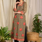 Elevate elegance with bold stripes and vibrant circular block printed Cotton Kurta!