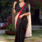 Timeless Black Saree with Ikat & Jamdani Accents