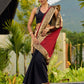 Handcrafted Pure Tussar Silk Saree with Khun Weave & Traditional Banarasi Border