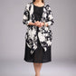 Timeless Monochrome Flowy Black and White Printed Viscose Shrug