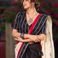 Timeless Black Saree with Ikat & Jamdani Accents
