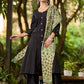 Refined Black Cotton Kurta with Soft Structured Fit