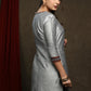 Exclusive Multi color Cotton Ikat Jacket- Grey Cotton silk Tunic Optional