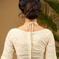 Elegant self design off white hakoba cotton blouse  - Optional Plain Saree