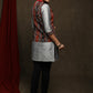 Exclusive Multi color Cotton Ikat Jacket- Grey Cotton silk Tunic Optional