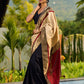 Handcrafted Pure Tussar Silk Saree with Khun Weave & Traditional Banarasi Border