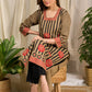 Elevate elegance with bold stripes and vibrant circular block printed Cotton Kurta!