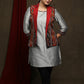 Exclusive Multi color Cotton Ikat Jacket- Grey Cotton silk Tunic Optional