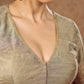 Lace luxe : The luscious gold and cotton silk fabric of this blouse are perfectly complimented by laces creating a beautiful look