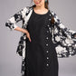 Timeless Monochrome Flowy Black and White Printed Viscose Shrug