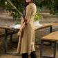Timeless Beige Cotton Kurta Featuring Ajrakh Asymmetrical Yoke
