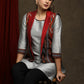 Exclusive Multi color Cotton Ikat Jacket- Grey Cotton silk Tunic Optional