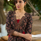Geometrical Printed Ajrakh Kurta with Contrasting Maroon Highlights