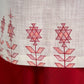 Graceful hand painted white cotton top - Skirt optional