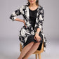 Timeless Monochrome Flowy Black and White Printed Viscose Shrug