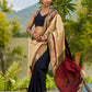 Handcrafted Pure Tussar Silk Saree with Khun Weave & Traditional Banarasi Border