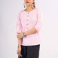 Blush Pink Cotton Modern Top with Asymmetric Stripe Layout