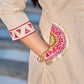 Elegant Off White Cotton A-Line Kurta with Traditional Mirror Work