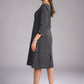 Inky Ikat Black Cotton Dress