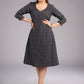 Inky Ikat Black Cotton Dress