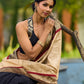 Handcrafted Pure Tussar Silk Saree with Khun Weave & Traditional Banarasi Border