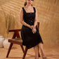 Terracotta Black Polka Geometric Print Cotton Short Jacket with Flared Bell Sleeves
