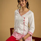 Traditional madhubani hand painting crafted on comfortable white cotton top- Skirt optional