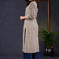 Stylish-Cream-Cotton-Ajrakh-&-Kalamkari-Combination-Straight-Cut-Kurta--Pant-Optional