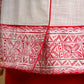 Traditional madhubani hand painting crafted on comfortable white cotton top- Skirt optional