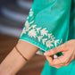 Exquisite Aqua Blue Chanderi Kurta with Intricate Kashida Embroidery