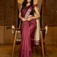 Heritage Ghicha silk in deep maroon, Madhubani-printed pallu elegance