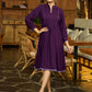 Purple Haze Effortless Rayon Dress with Chic Collar