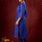 Blue Chanderi Hand Embroidered Kurta