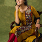 Elegant Mustard Cotton Silk Kalamkari Kurta - Pant Optional