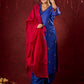 Blue Chanderi Hand Embroidered Kurta
